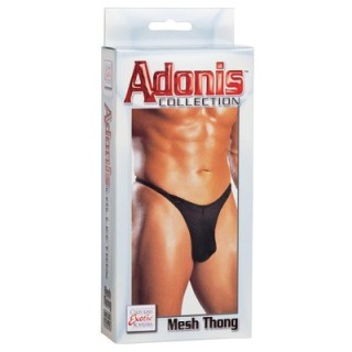 ADONIS - MESH THONG - BLACK
