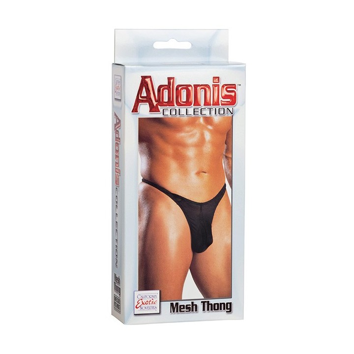 ADONIS - MESH THONG - BLACK