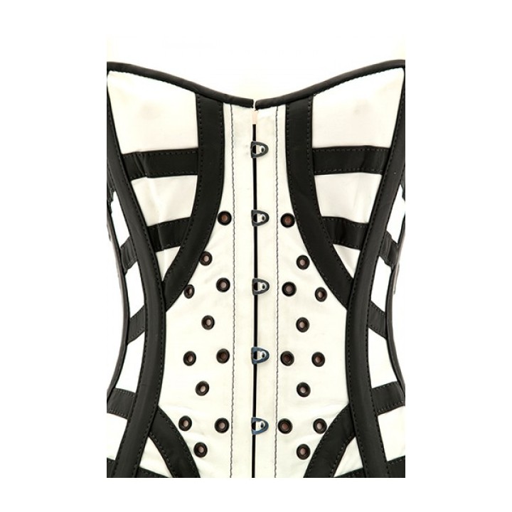 CORSET BLANCO/NEGRO PVC T M
