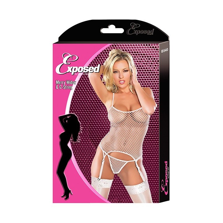 FISHNET BODY-LIGUERO RED BLANCO 2XL