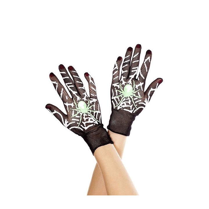 GUANTES NEGRO CON DIB TELAARA?A
