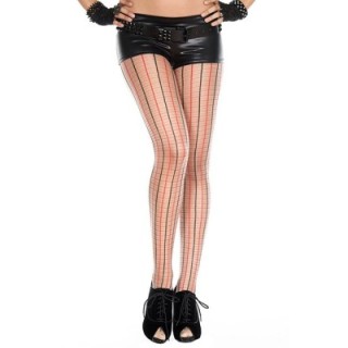 PANTYS C/ RAYAS 2 COLORES BEIGE/ROJO