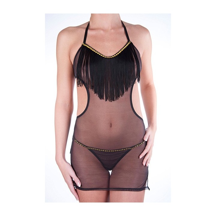 VEGAS NEGLIGE C/TANGA FLECOS XS