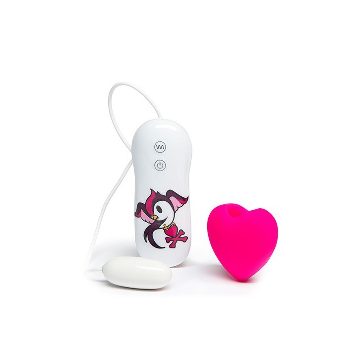 tokidoki 7 Function Silicone Pink Heart Clitoral Vibrator