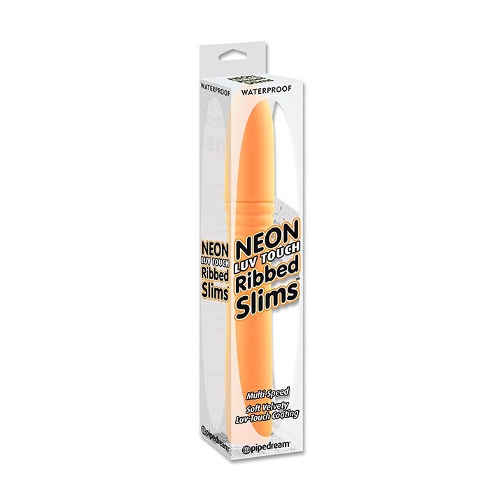 NEON LUV TOUCH RIBBED SLIMS ORANGE