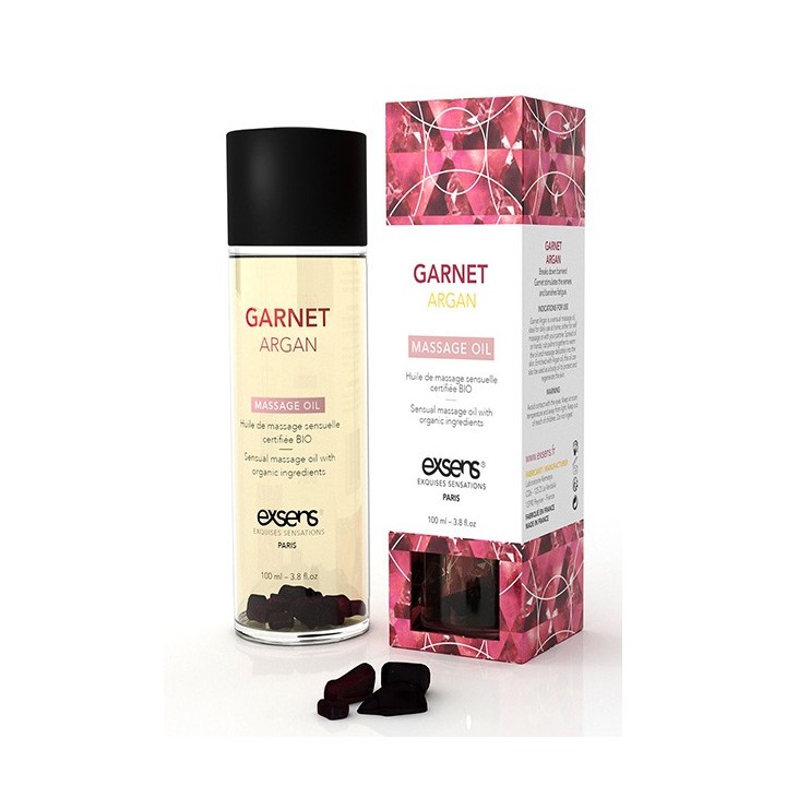 Sensual Massage Oil With Organic Ingredients And Stones Garnet Argan 100 ml.
