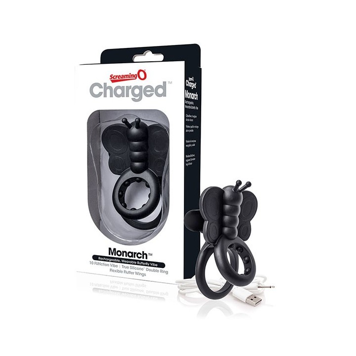 Charged Monarch Wearable Butterfly Vibe - Black