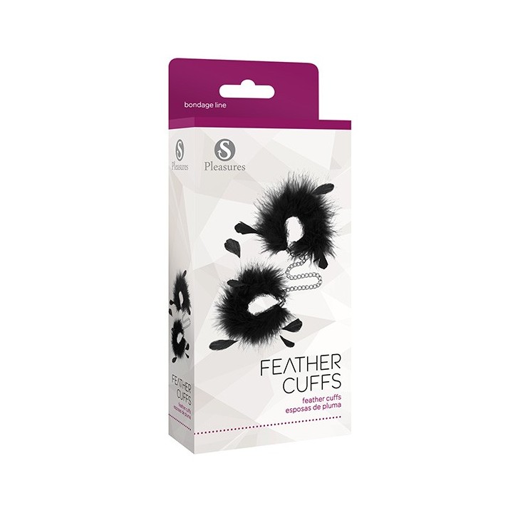 Feather Cuffs Black