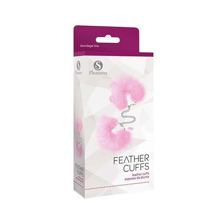Feather Cuffs Pink