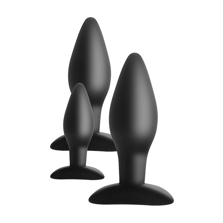 Silicone Anal Trainer Set Black