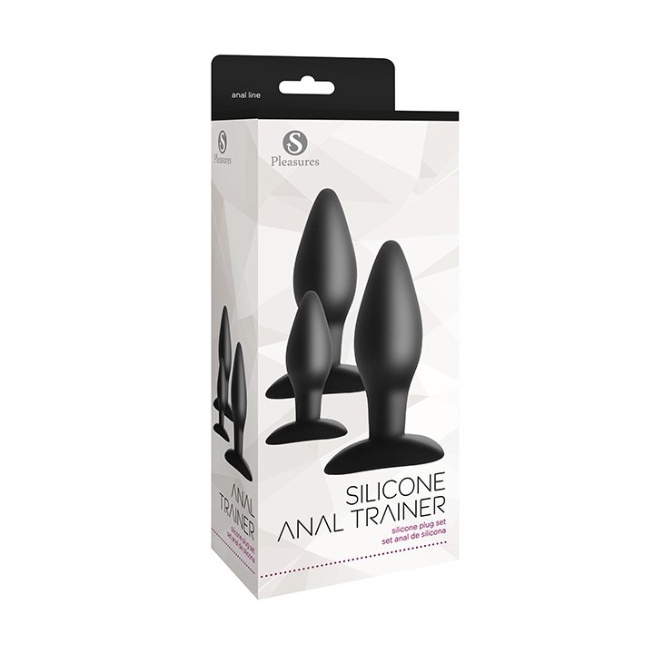 Silicone Anal Trainer Set Black