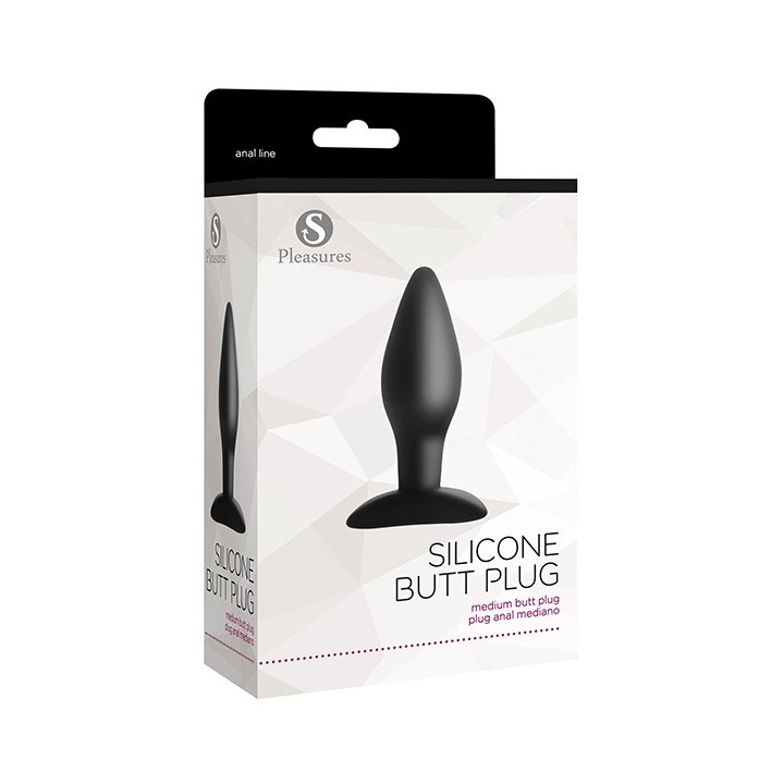 Silicone Butt Plug Medium Black