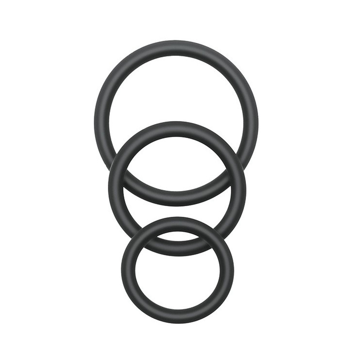 Trio Rings Set Black