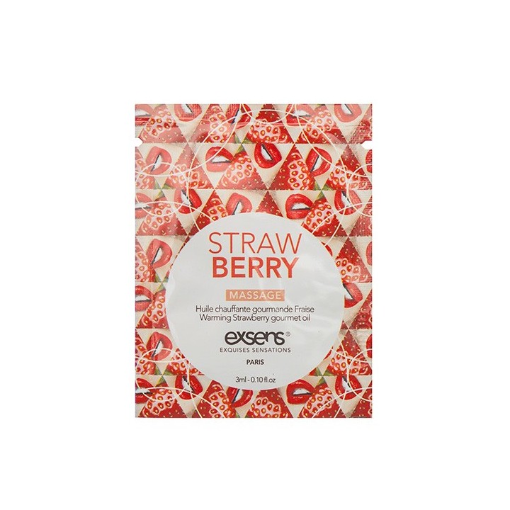 Warming Gourmet Massage  Oil strawberry Sachet 3ml