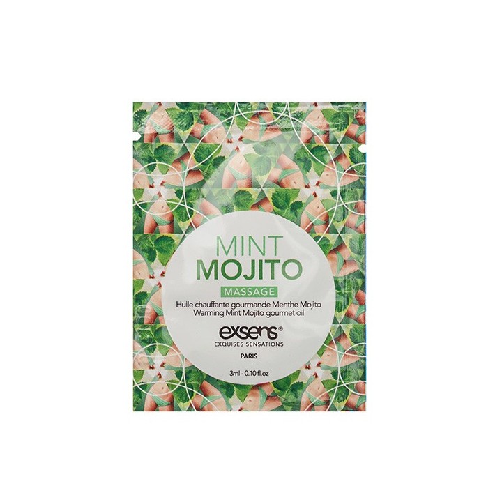 Warming Gourmet Massage Oil Mint Mojito Sachet 3 ml.