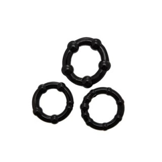 Zahara Anillas 3 Pcs Black