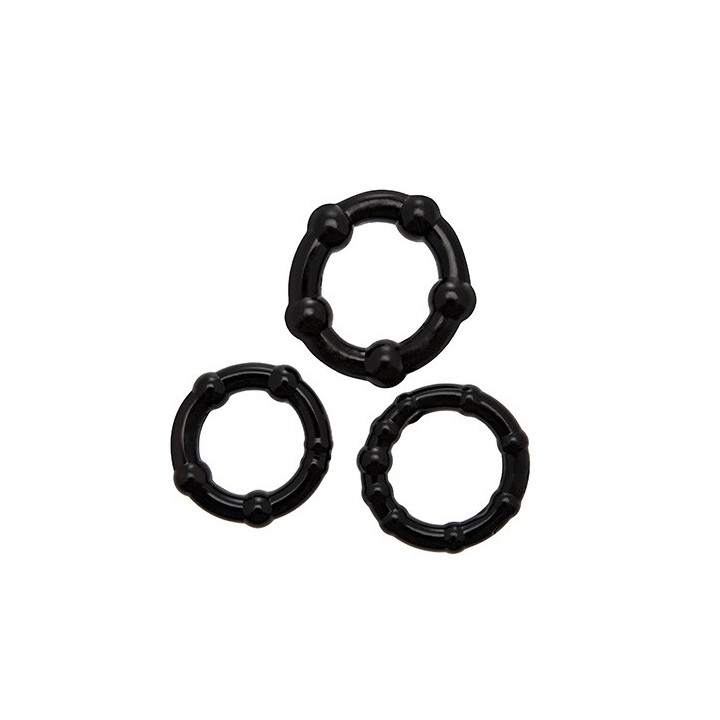 Zahara Anillas 3 Pcs Black