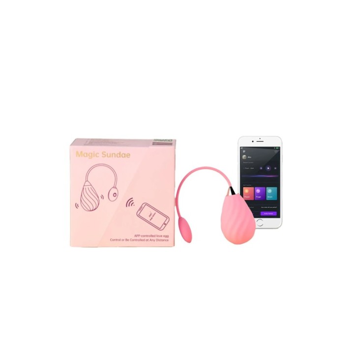 MAGIC MOTION MAGIC SUNDAE APP CONTROLLED LOVE EGG - PINK