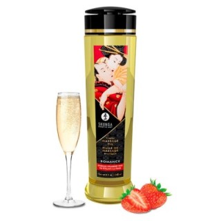 Shunga Massage Oil Romance - Fresas con Champa?a