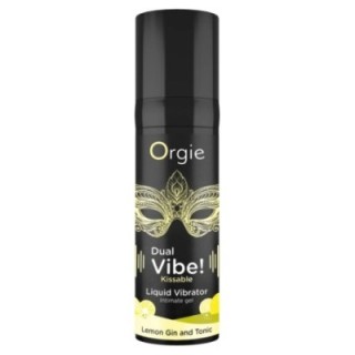 DUAL VIBE! LEMON GIN & TONIC KISSABLE LIQUID VIBRATOR