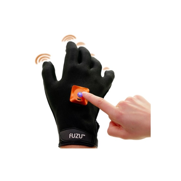 FUZU VIBRATING MASSAGE GLOVE RIGHT HAND MEDIUM - BLACK